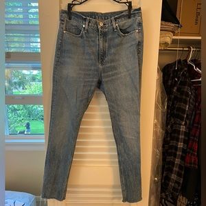 Rag & Bone Farrah Jean Ankle Cigarette jeans with raw hem